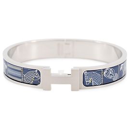 Hermès Hermes Blue Enamel Charm Bracelet Blue