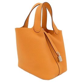 Hermès Bolsa Hermes Picotin Lock PM Laranja
