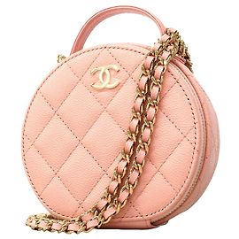Bolsa de Ombro com Corrente Chanel Matelassé Rosa