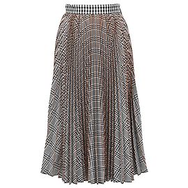 Jupe midi MSGM à imprimé écossais en polyester multicolore Multicolore
