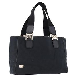 GUCCI Sac à main en toile GG Noir Or 145810 Autre