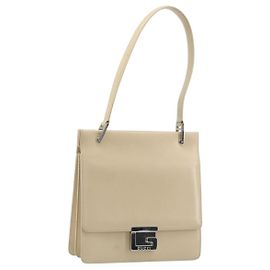 GUCCI Handtasche Leder Beige Silber 007 406 0265 Andere