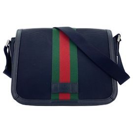 Borsa a tracolla Gucci Web Techno, Black Nero