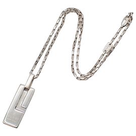 Placca Logo Gucci in Argento Sterling Argento