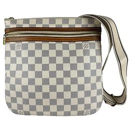 Sac à épaule Pochette Louis Vuitton Damier Azur Écru