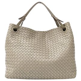 Borsa Bottega Veneta Intrecciato Beige e Blu Blu Beige