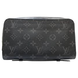 Cartera larga Louis Vuitton Monogram Eclipse Negro