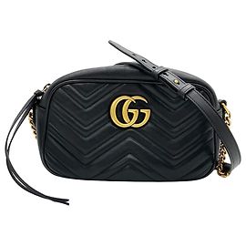 Bolsa de Ombro com Corrente Gucci GG Marmont Preto