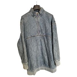 Autre Marque Stella McCartney gestepptes Denim-Kleid Blau