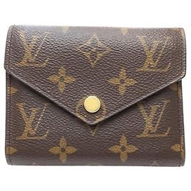 Louis Vuitton Monogram Tri-fold Geldbörse Braun