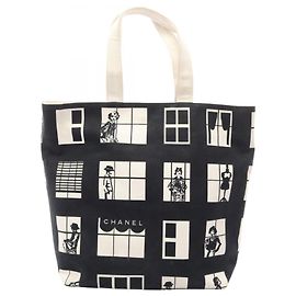 Borsa Tote Chanel Window Line Nero Bianco
