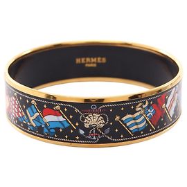 Hermès Hermes EMAGLE GM Bangle Black Multiple colors Golden
