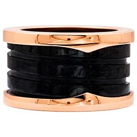 Bulgari Ring, "B.ZERO1" in yellow gold and black ceramic. Other