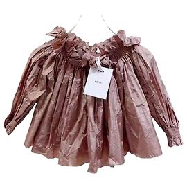 Top Dior de seda rosa Multicolor