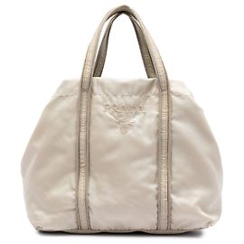 Borsa Tote Prada Tessuto Beige Beige