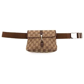 Bolsa de cintura Jackie Gucci GG Canvas Bege Bege
