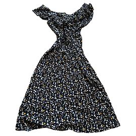 Autre Marque Vestido de seda Realisation negro Multicolor