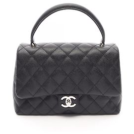 Chanel Matelassé Top Handle Handbag Black