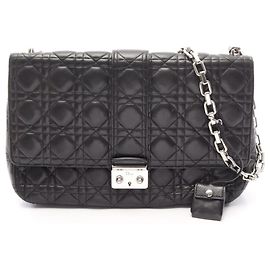 Sac à épaule Christian Dior New Rock Cannage Noir