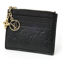 Louis Vuitton Monogram Empreinte Leather Coin Case Black