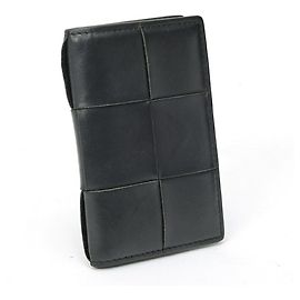Bottega Veneta Cassette Flap Card Case Black