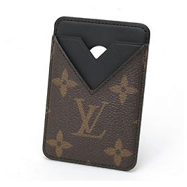 Louis Vuitton Monogram Macassar Black Card Case Black