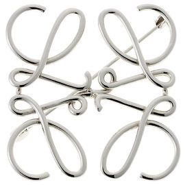 Loewe Anagram Brosche Silber Palladium Andere