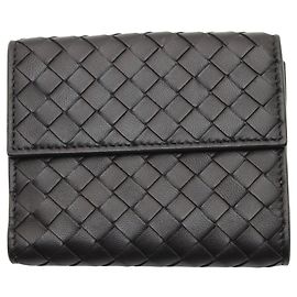 Bottega Veneta Men's Bi-Fold Leather Wallet Black