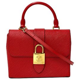 Bolso de mano Louis Vuitton de cuero Epi Roja