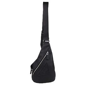 Bolso Sling Prada de piel negra con logo triangular Negro