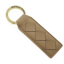Bottega Veneta Beige Leather Keyring Beige