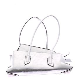 Attico La Passeggiata Leather Handbag Silvery Silvery