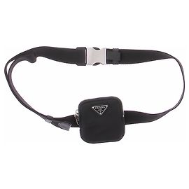 Prada Mini bolso cinturón negro Negro