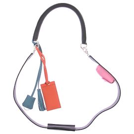 Autre Marque Tracolla per borsa con accessori in pelle Nero