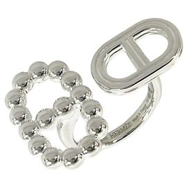 Hermès Hermes Chaine d'Ancre Sterling Silver Band Ring Silvery