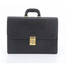 Borsa Tote Document briefcase in pelle Gucci Nero