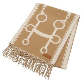 Hermès Sciarpa Stole Hermes Mole Bianco Beige