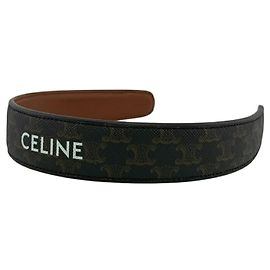 Céline Serre-tête CELINE Triomphe Marron Noir Blanc