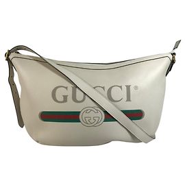 Bolsa Hobo Gucci em couro branco Branco
