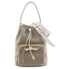 Prada Handbag/Shoulder Bag Brown White