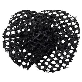 Broche épinglette Camélia en maille noire Chanel Noir