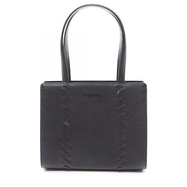 Saco Tote Yves Saint Laurent em couro preto Preto