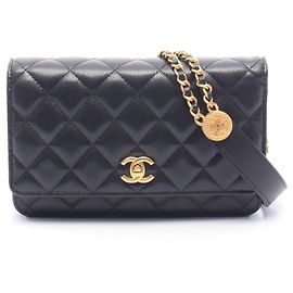 Chanel Matelassé Black Handbag Black