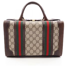 Sac à main Gucci Old GG Plus Sherry Line Marron Multicolore Beige