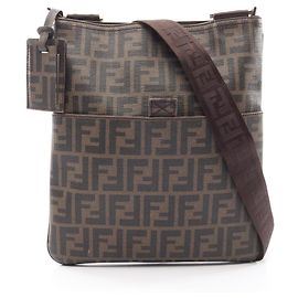Borsa a tracolla Fendi Zucca Marrone Nero
