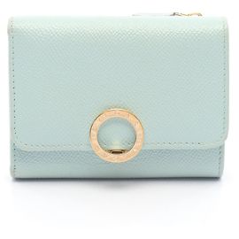 Bulgari Portefeuille tri-fold Bvlgari en cuir vert Vert