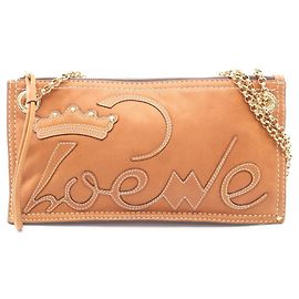 Bolsa de ombro Loewe em couro marrom Marrom