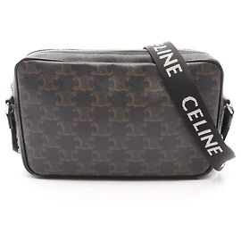 Céline Celine Triomphe Medium Messenger Bag Brown Black