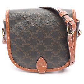 Céline Celine Folco Medium Bag Brown Black