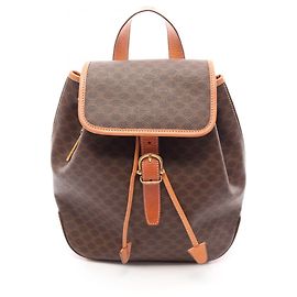Céline Celine Macadam Backpack/Handbag Brown